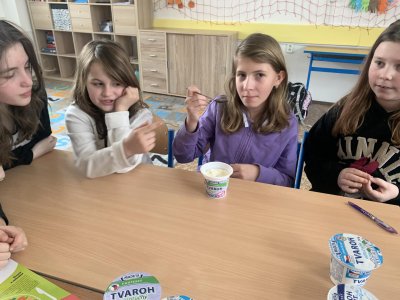 Ochutnávka mléčných výrobků  Madeta - mléko do škol