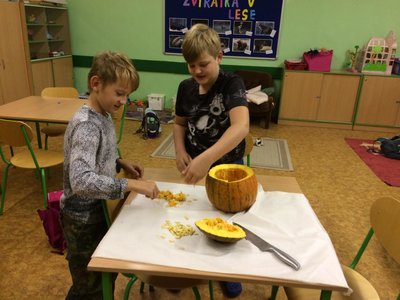 příprava na Halloween
