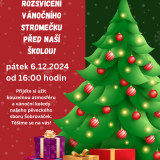 Pozvánka na rozsvícení vánočního stromečku před školou
