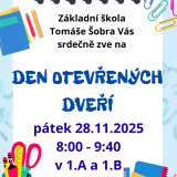 Den otevřených dveří pro budoucí prvňáčky 28.11.