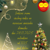 Rozsvícení vánočního stromečku - 28.11. netradičně od 11:15